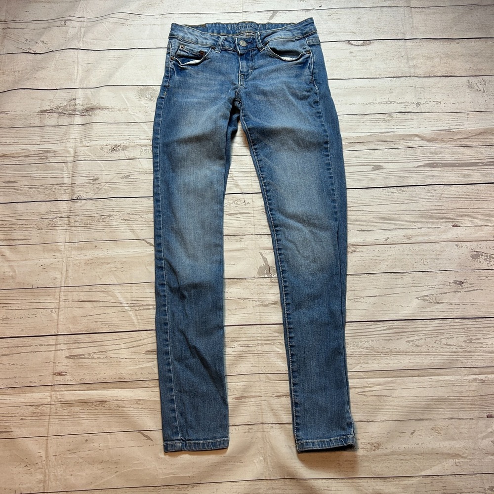 Aeropostale Jeans Blue Denim Pants 5-Pocket Women's‎ Size 2 R (Fits 25x28)